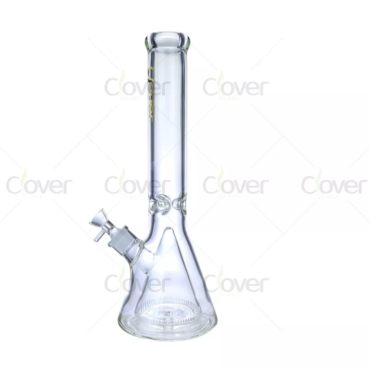 14.96″ 5mm Clear Beaker Base Glass Bong with Downstem Perc | Wholesale Water Pipe