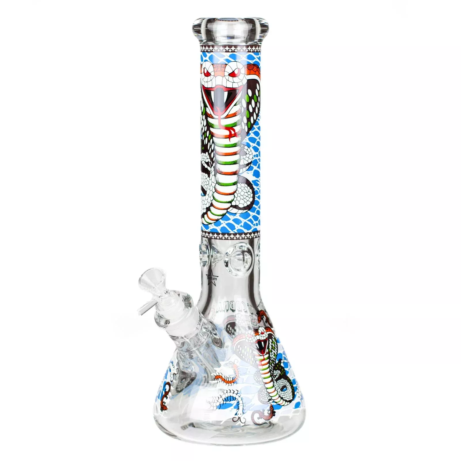 14" Glow Cobra Snake Bong