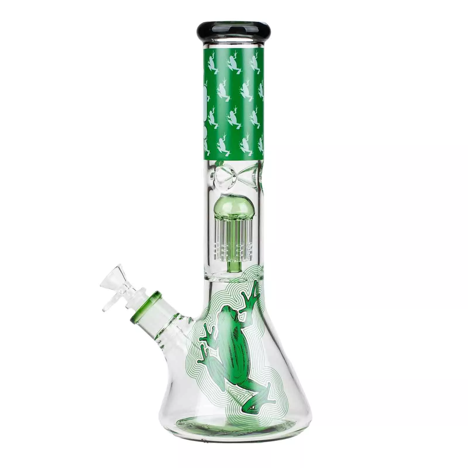 14" Green Frog Beaker Bong