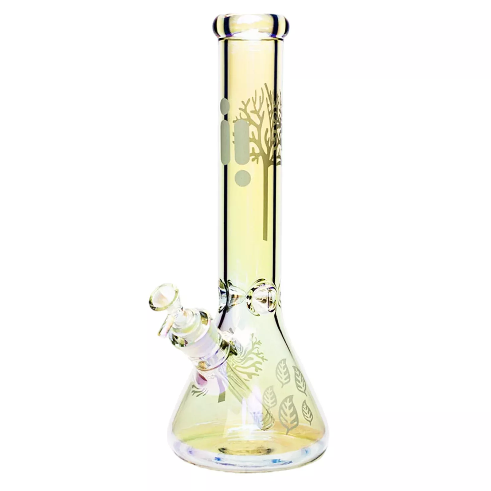 14" Iridescent Tree of Life Beaker Bong