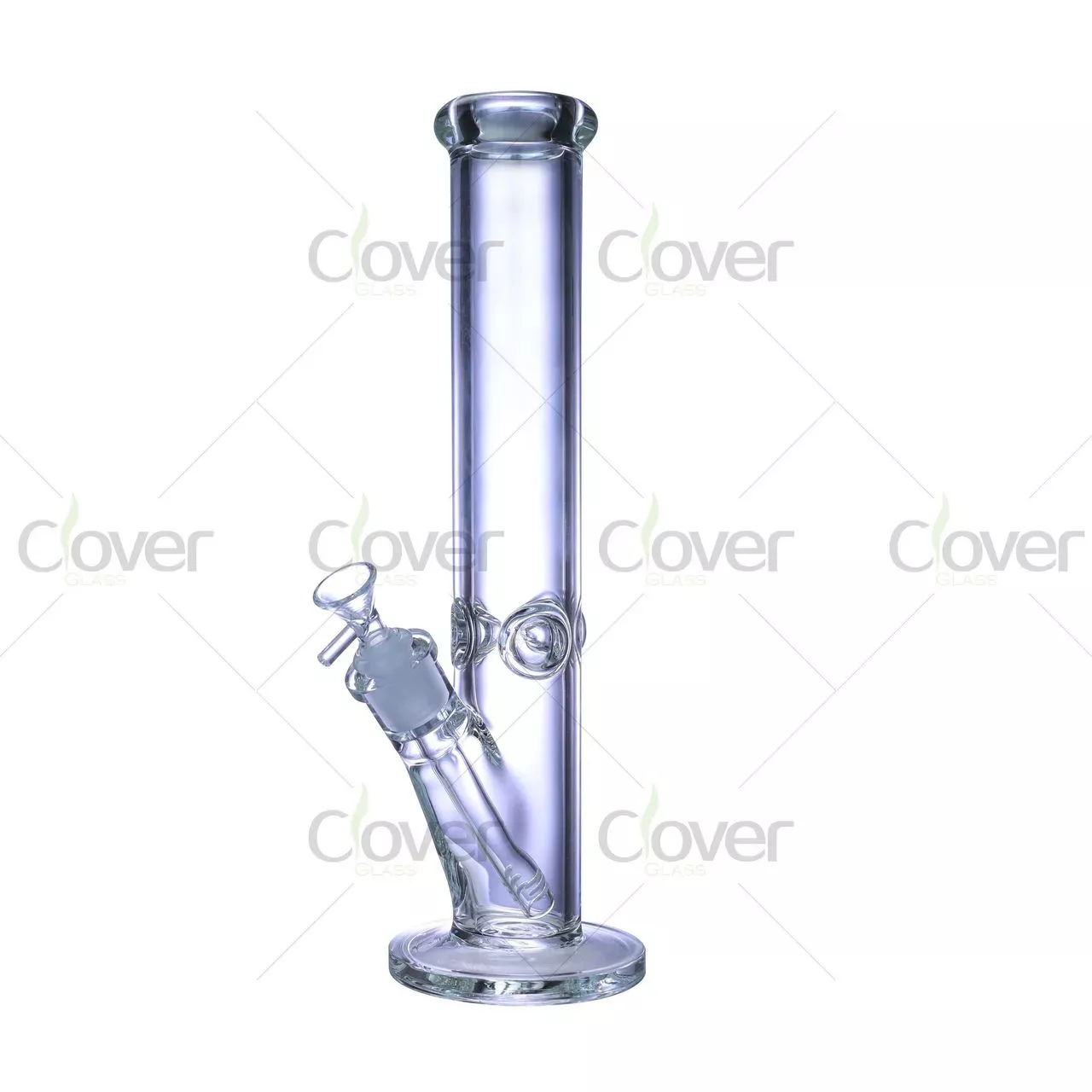 14″ Straight Shooter Pipe | 7mm Thick Glass | Clover Glass