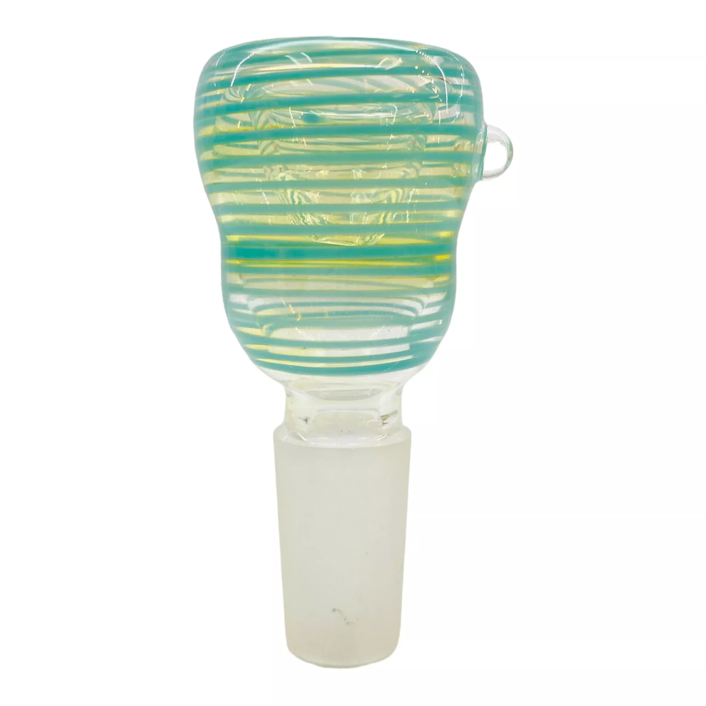 14mm Flower Bowl - Tall Color Bubble Twist Bong Bowl - Baby Blue