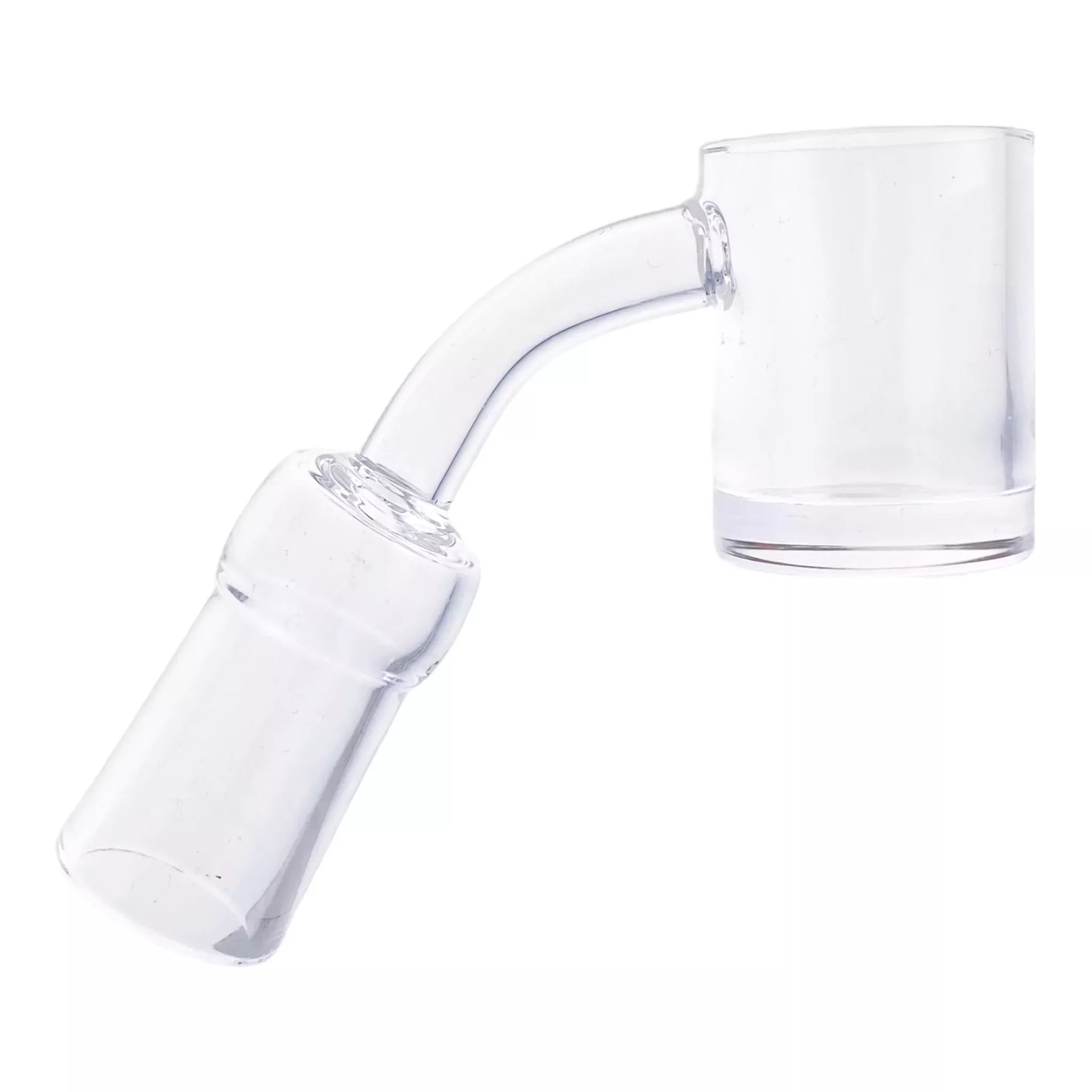 14mm Quartz Banger With 45 Degree Female Fitting And 25mm Wide Bucket Extra Thick Base