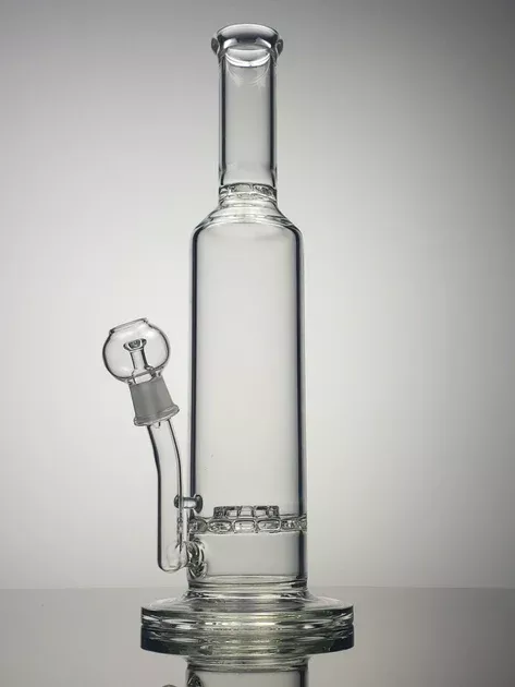 15'' clear glass rig with showerhead disc