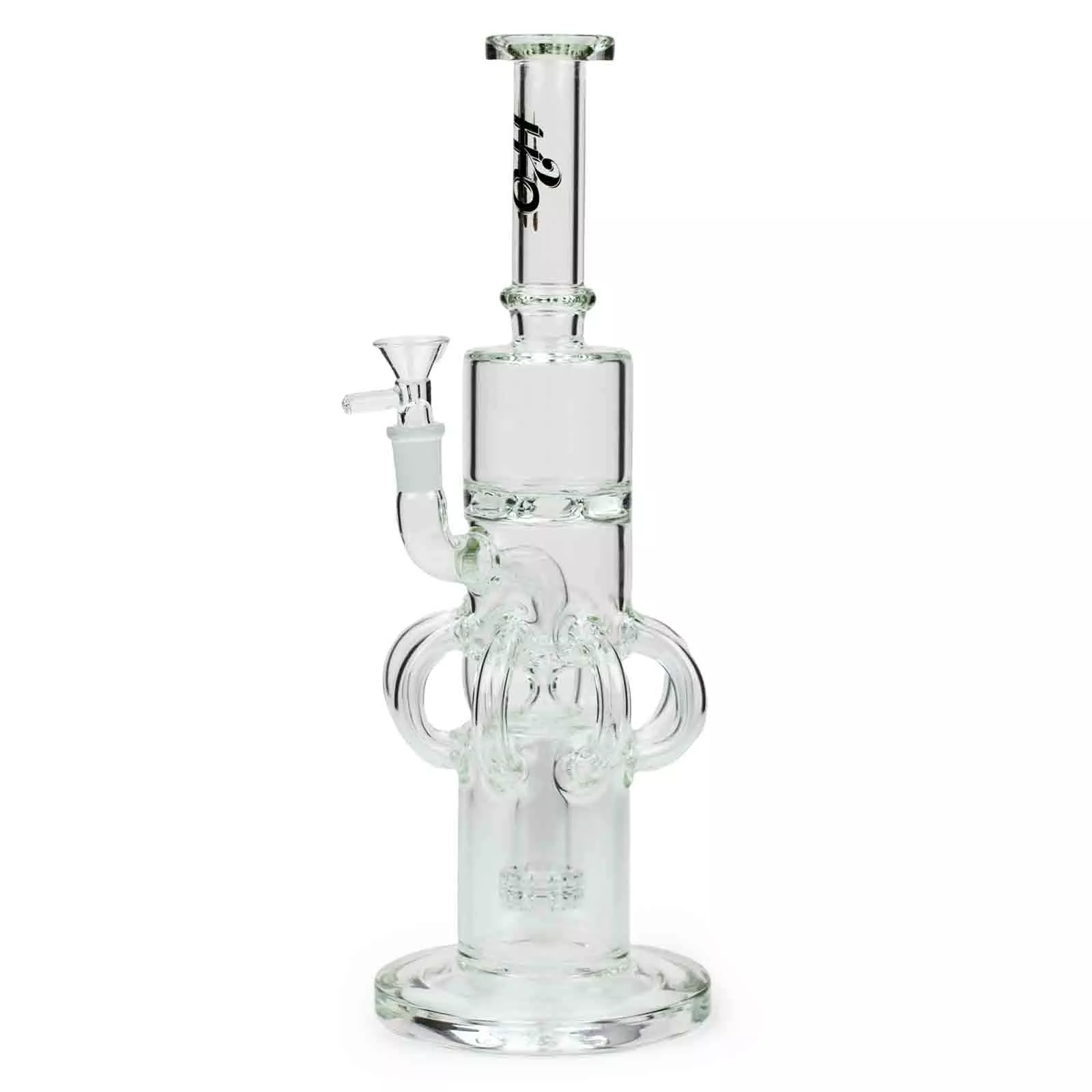 15" H2O Glass Water Recycler Bong