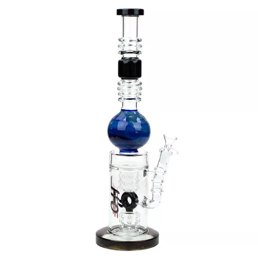 15" H2O Gold Fumed Sphere Glass Water Bong