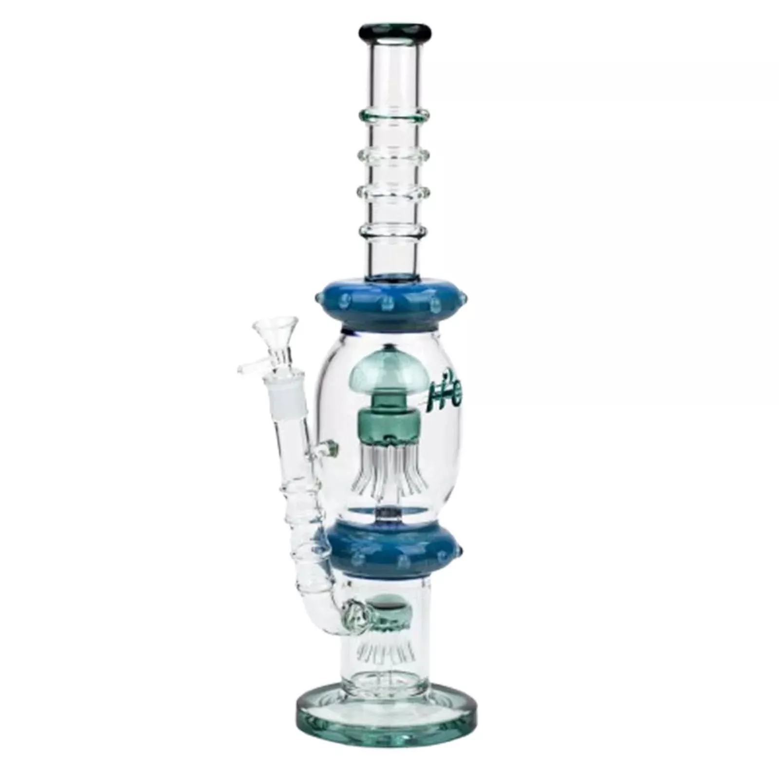 16" Gold Fumed Bong with Jellyfish Perc