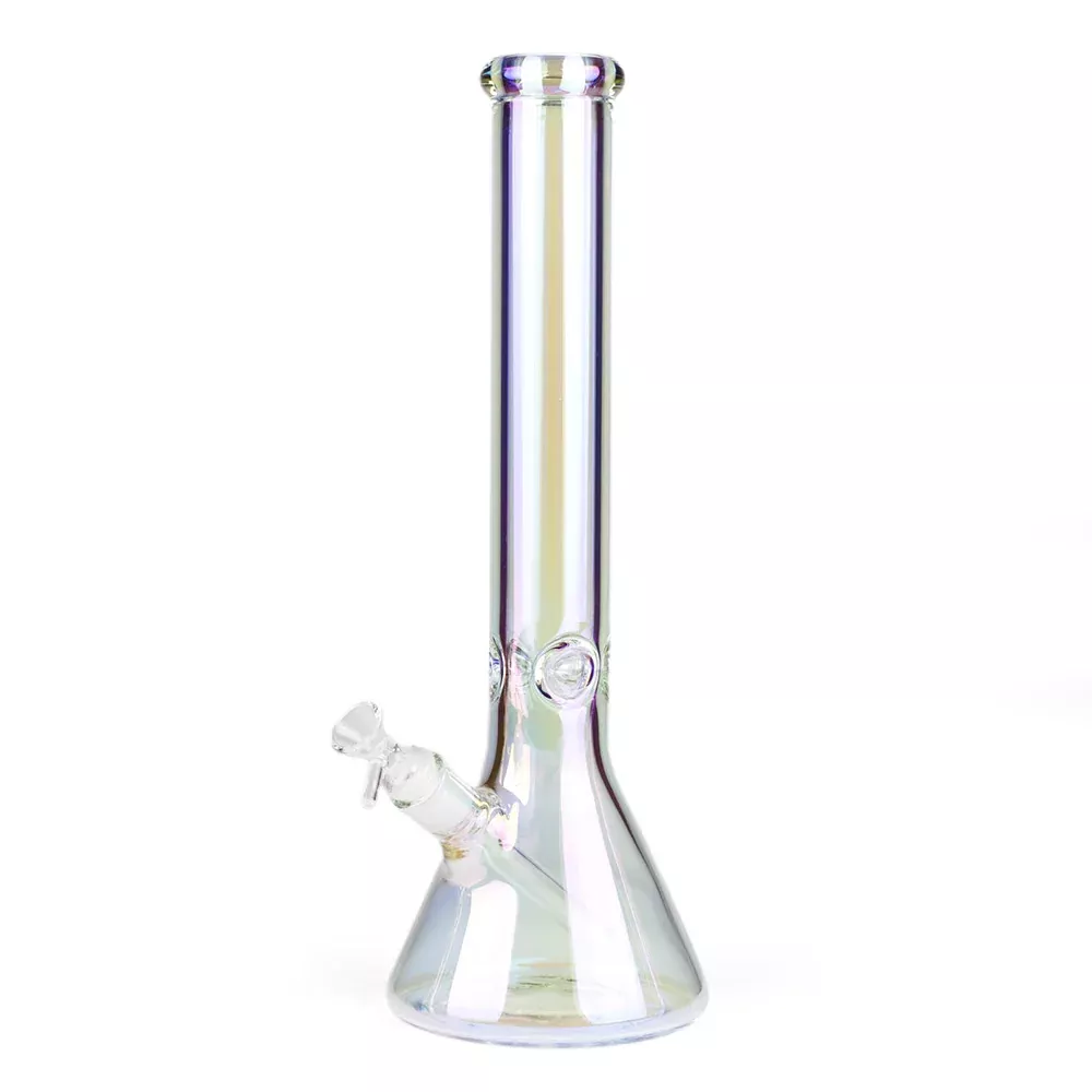 16" Iridescent Glass Bong
