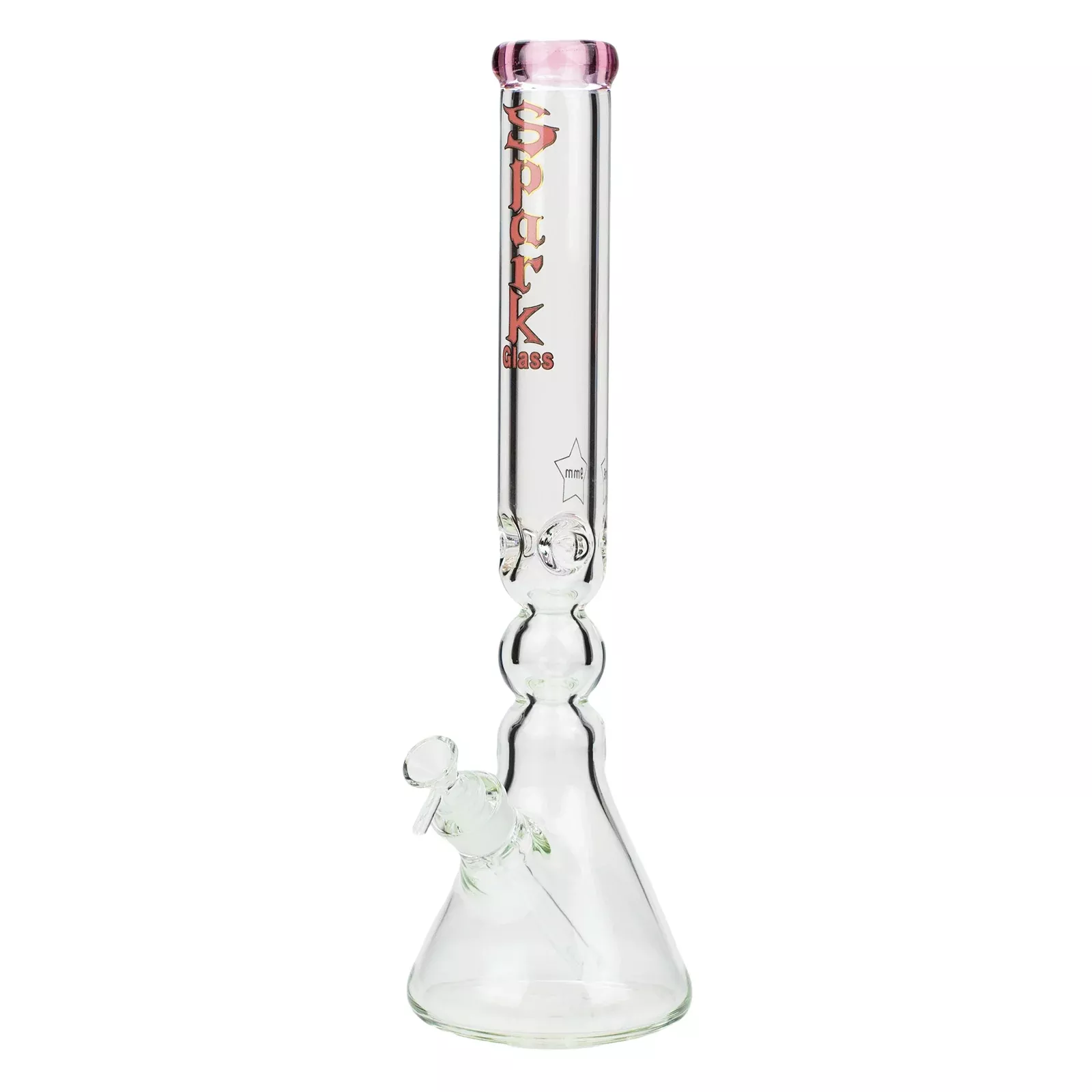 17.5" Spark 9mm Curbed Tube Glass Water Bong
