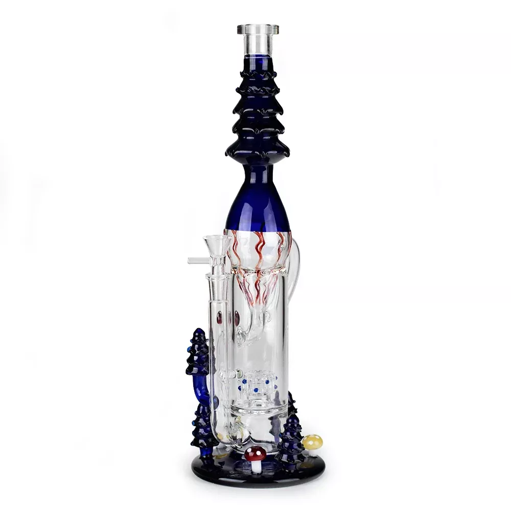 17" Enchanted Forest Recycler Bong with 14mm Bowl Joint