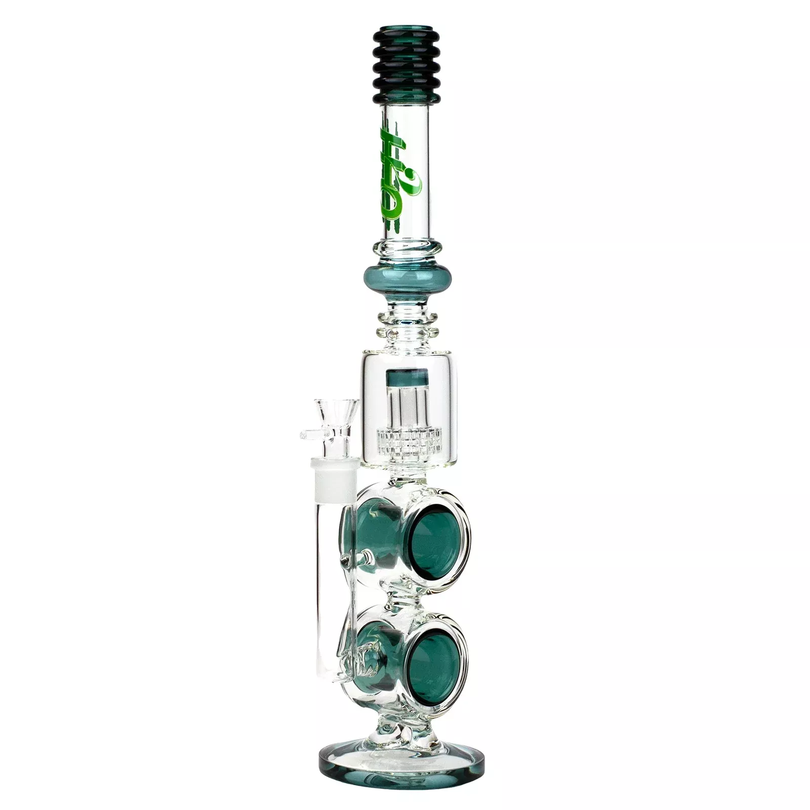 17" H2O Double Ring Glass Bong