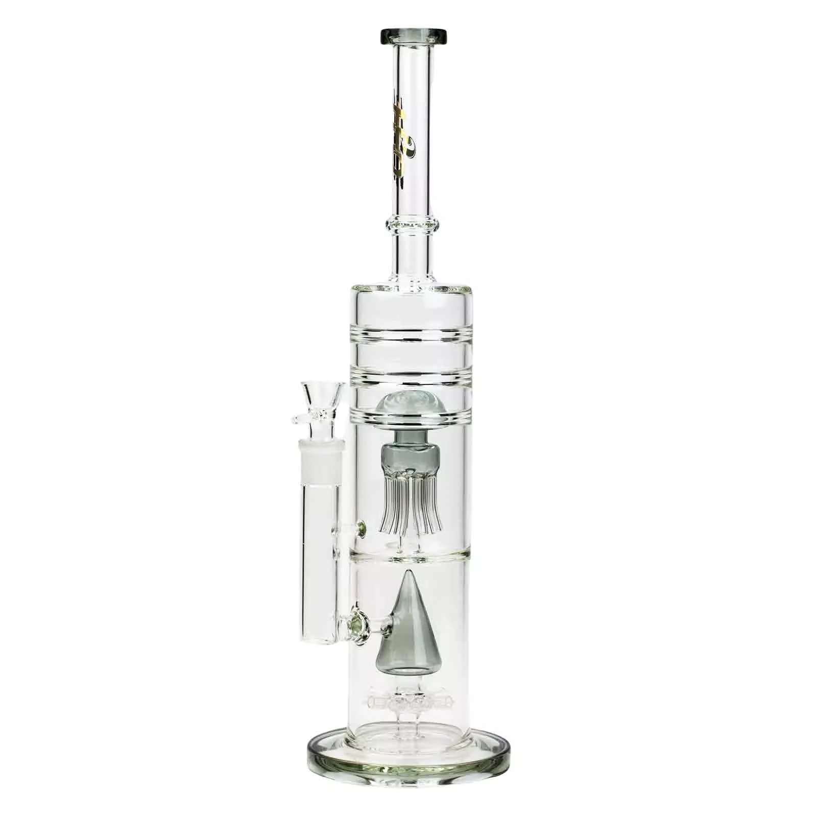 17" H2O Dual Diffuser Glass Water Bong