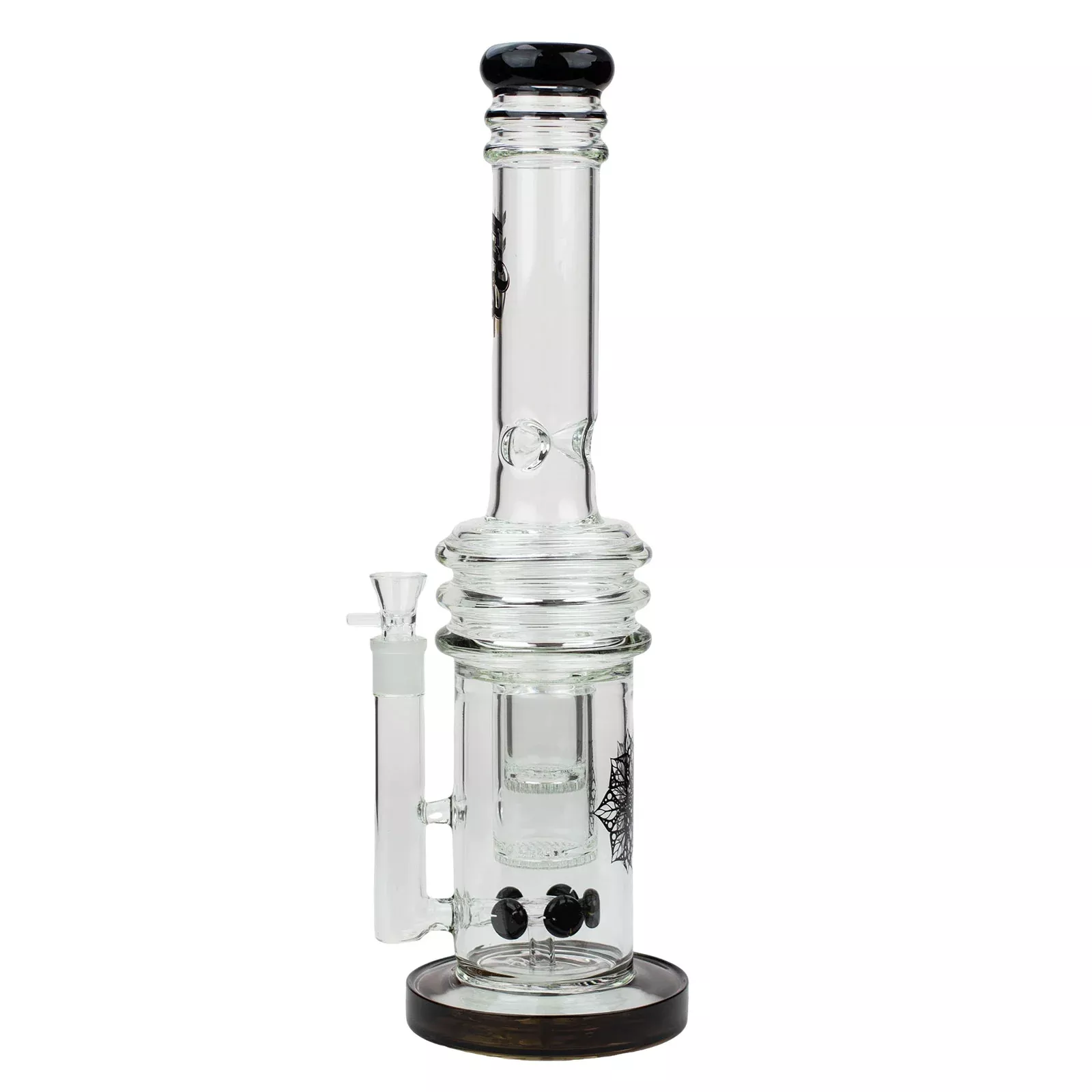 17" H2O Glass Water Bong with Double Layer Honeycomb