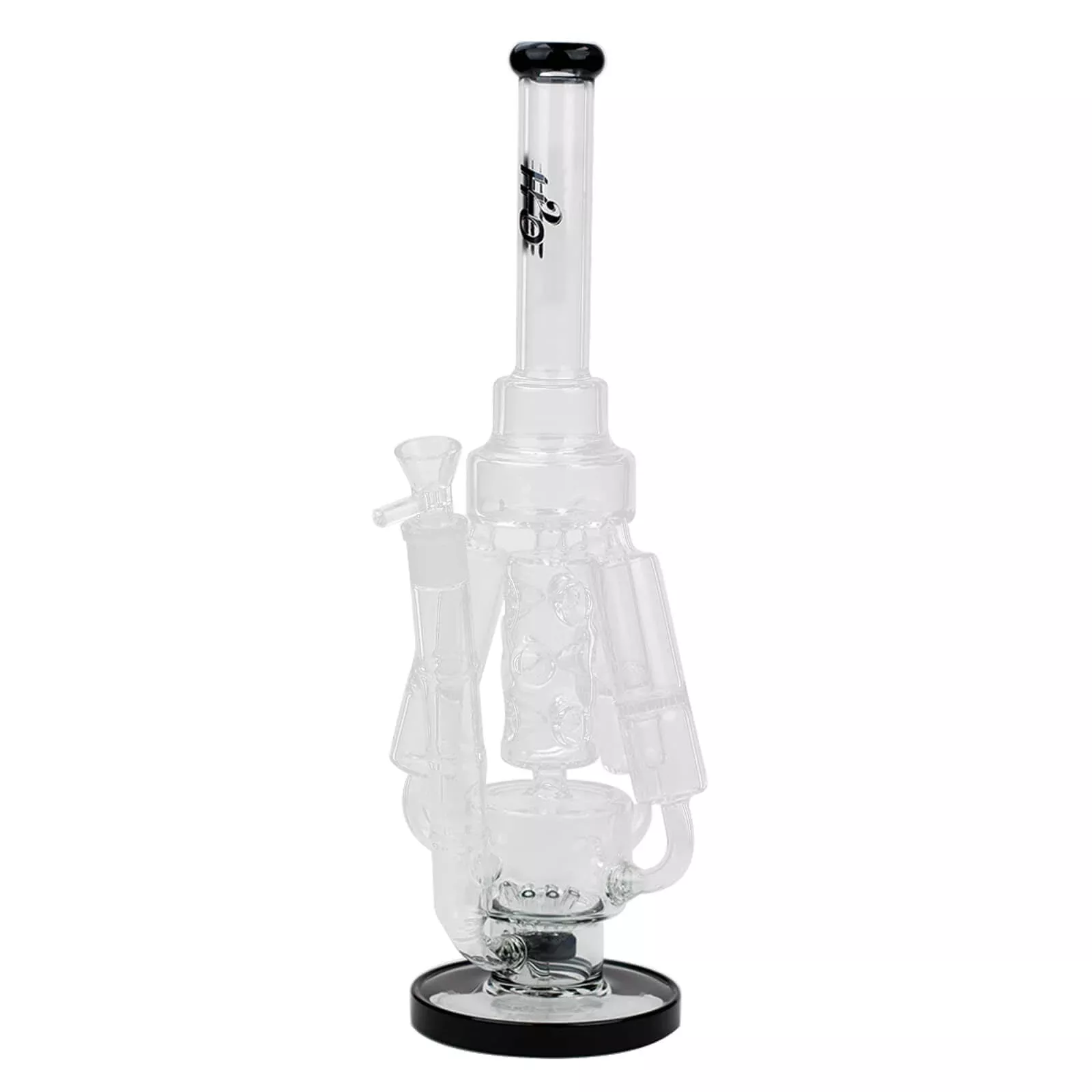 17" H2O Three Honeycomb Silnders Glass Water Recycle Bong