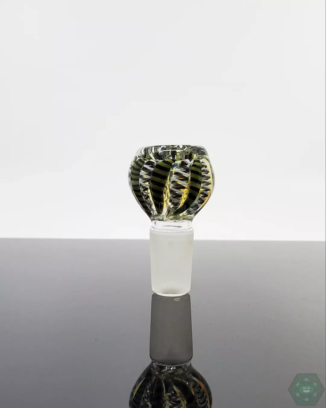 18mm Colored Linework Glass Slide – Unique Art Glass Bowl