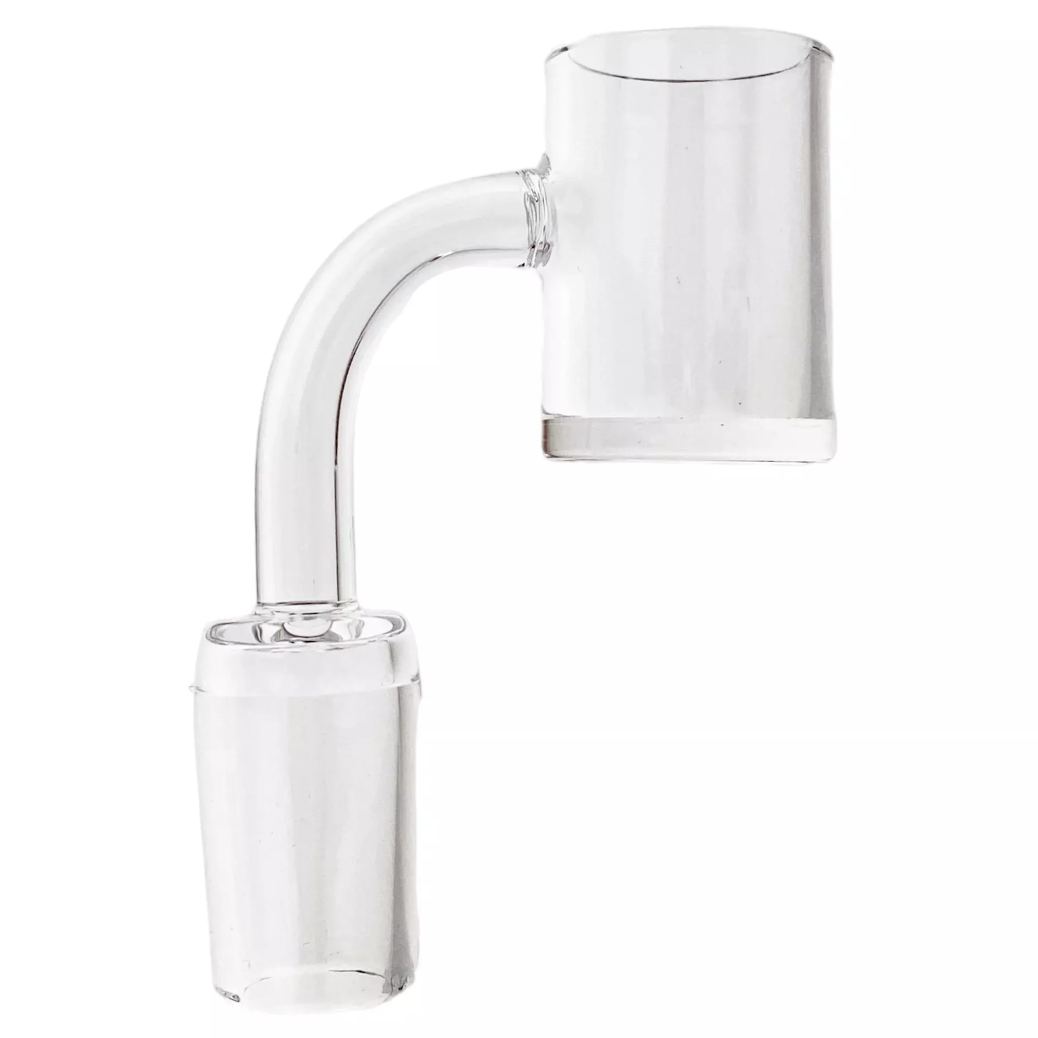 18mm Quartz Banger With 90 Degree Male Fitting And 25mm Wide Bucket Extra Thick Base