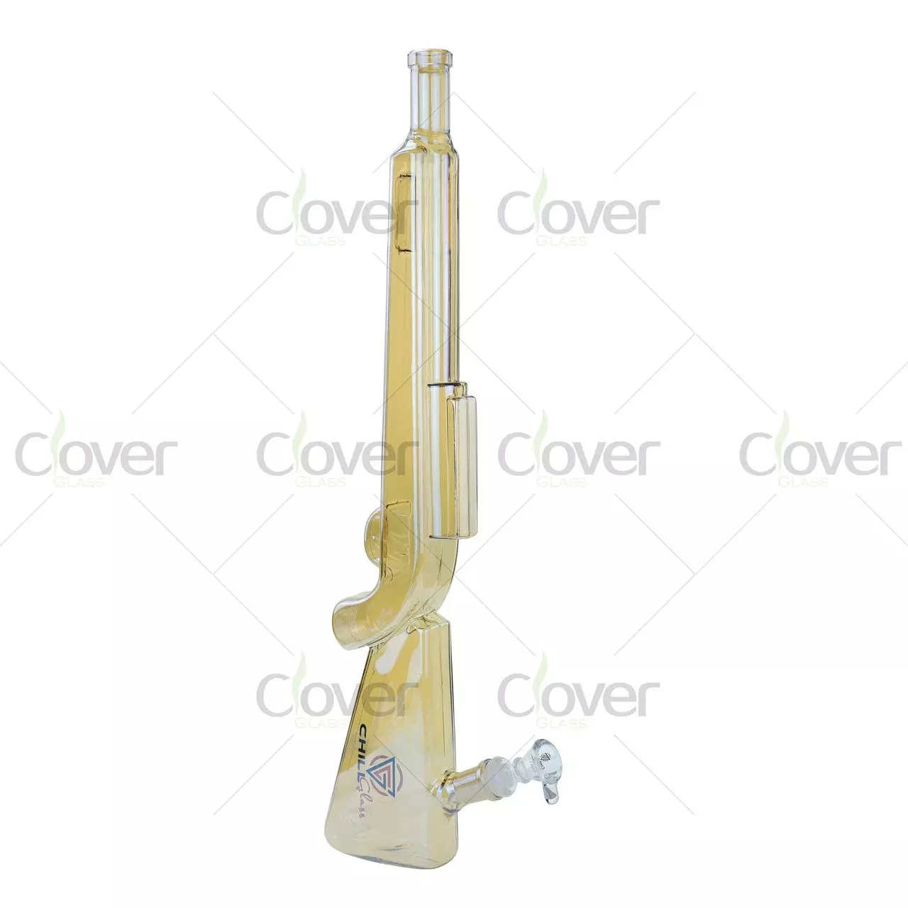 19.7″ Rifle-Shaped Glass Bong with 14mm Joint – 5mm Thick Gun Style Water Pipe for Smokers