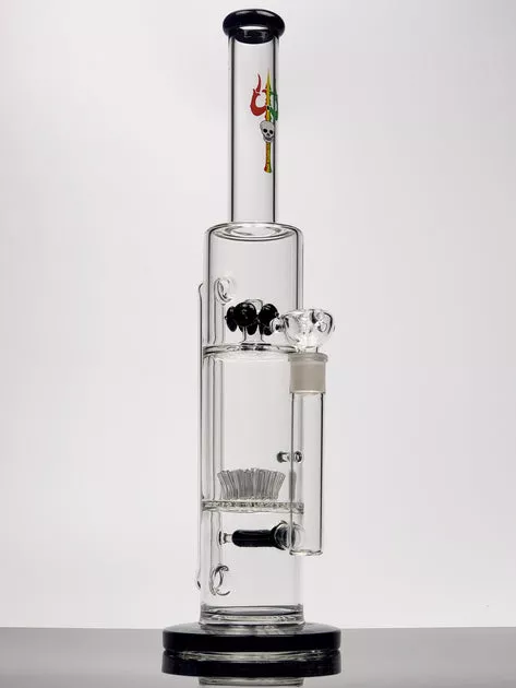19" Tall triple chamber step-down can with skull and trident print