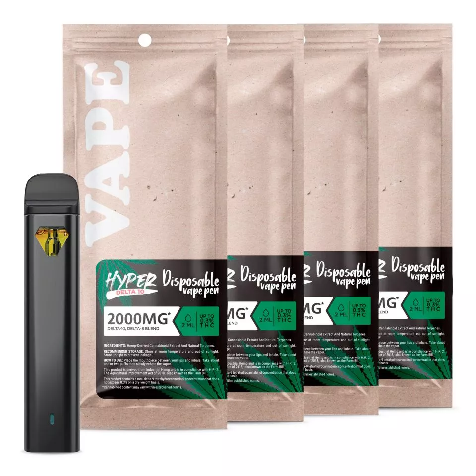 2,000mg D8 & D10 Vape Pens - Hyper