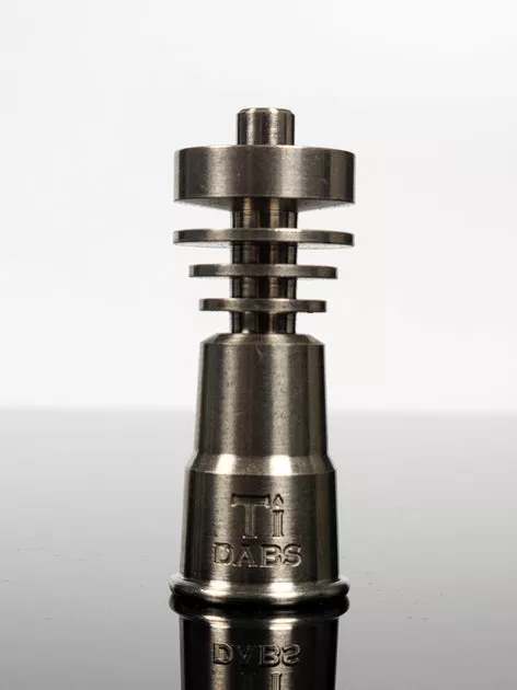 2" Female domeless titanium nail with rings