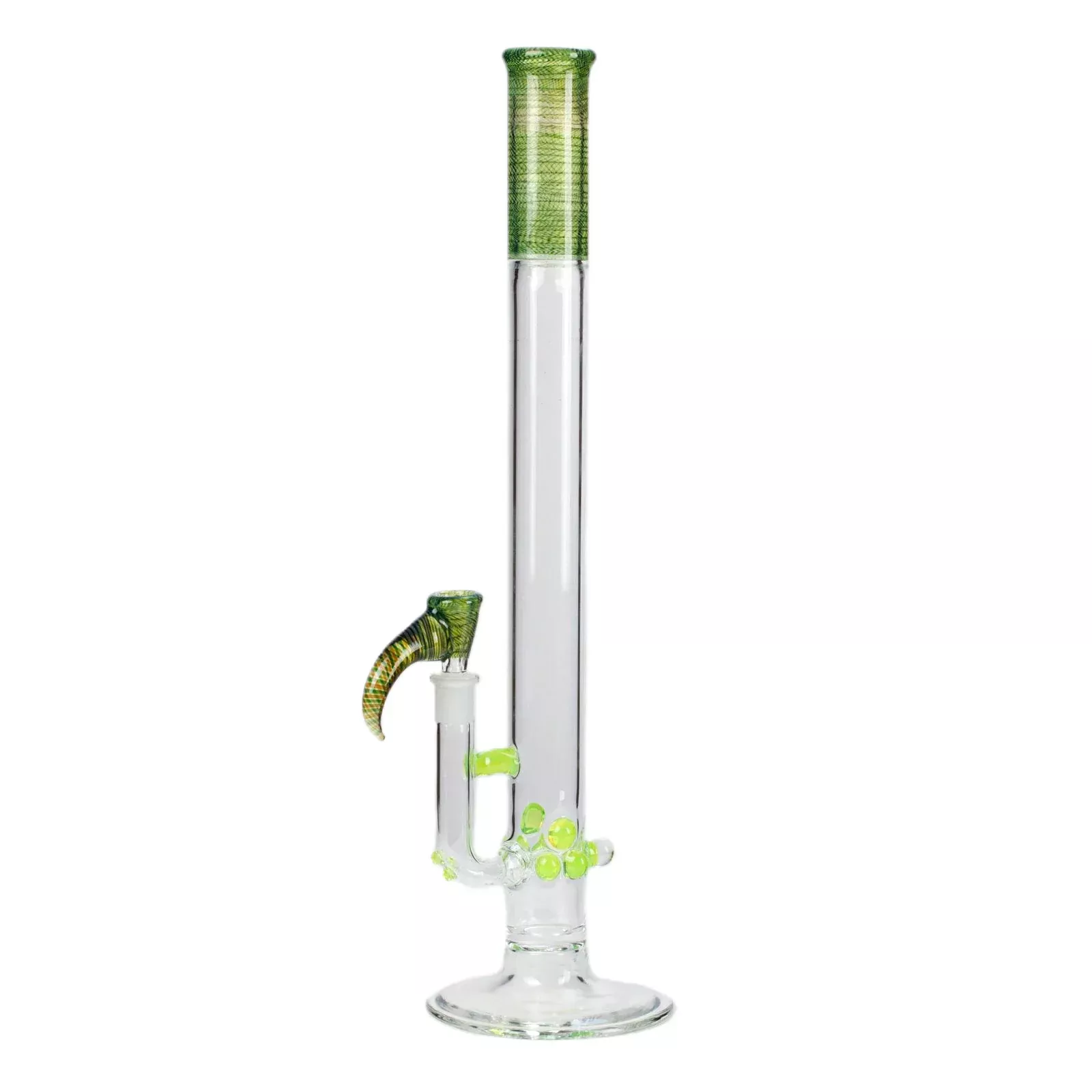 22" Straight Tube Bong with Latticino Mouthpiece