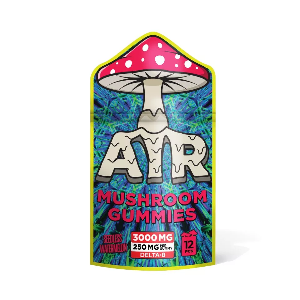 250mg D8 & Mushroom Blend Gummies - Seedless Watermelon - Air
