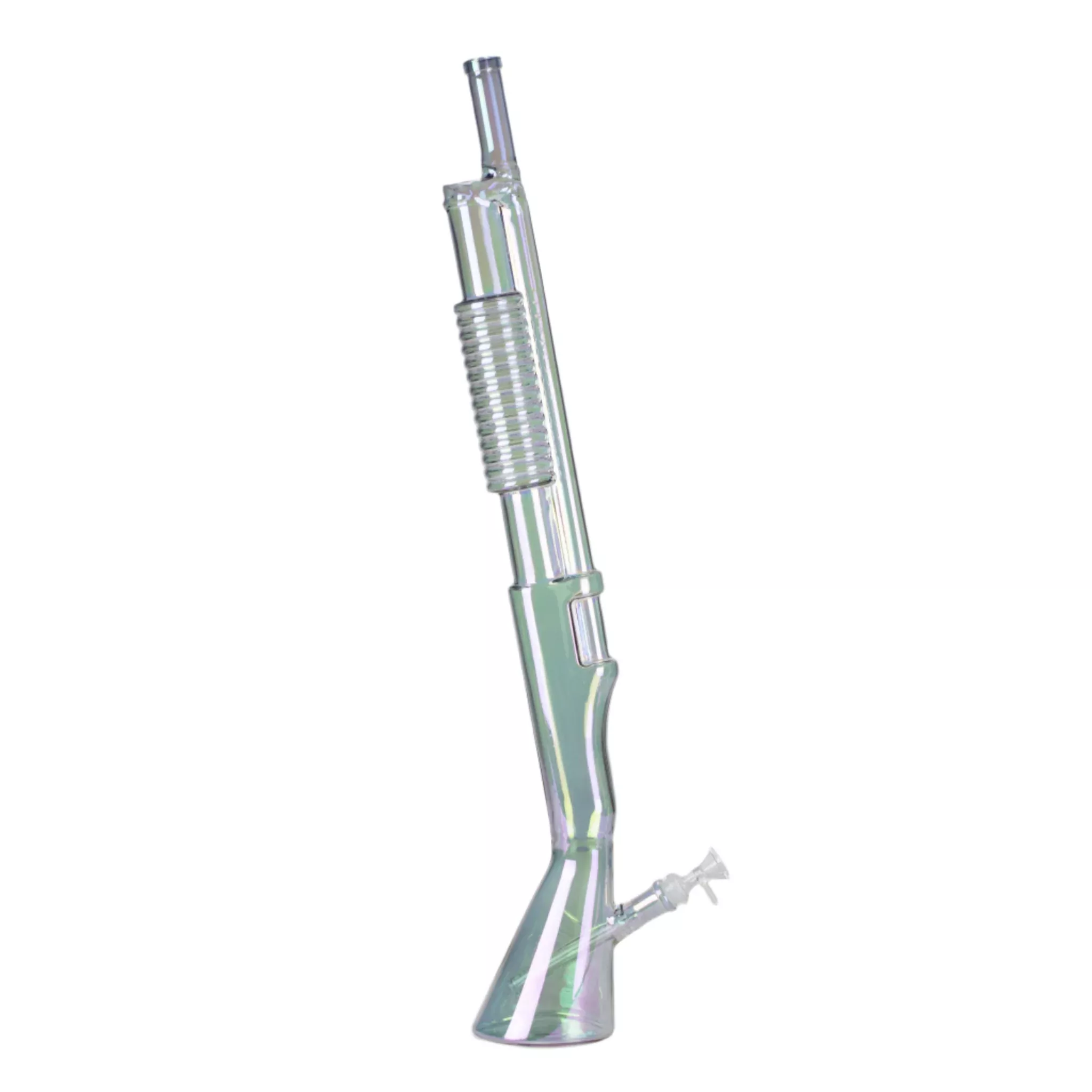 27" Iridescent Shotgun Glass Bong