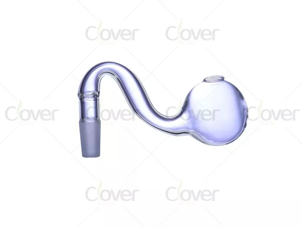 3.03″ S-Shape Glass Oil Burner Pipe with Ground Joint – Clear Borosilicate, Lab-Style Design
