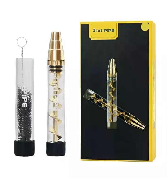 3-in-1 Twisty Glass Blunt Pipe