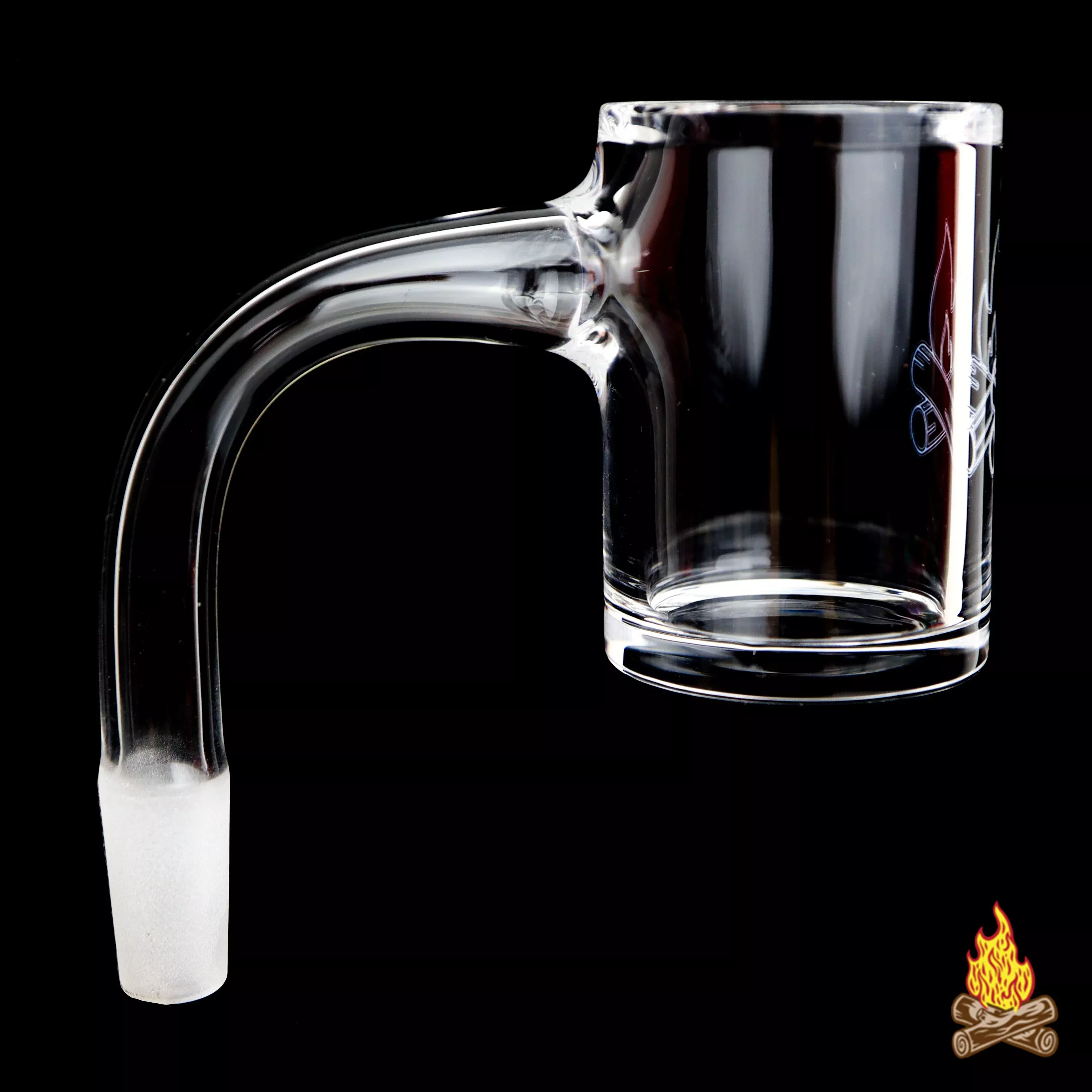 30mm Beveled Edge Banger by Campfire Quartz *Free 5mm Ruby Pearl*