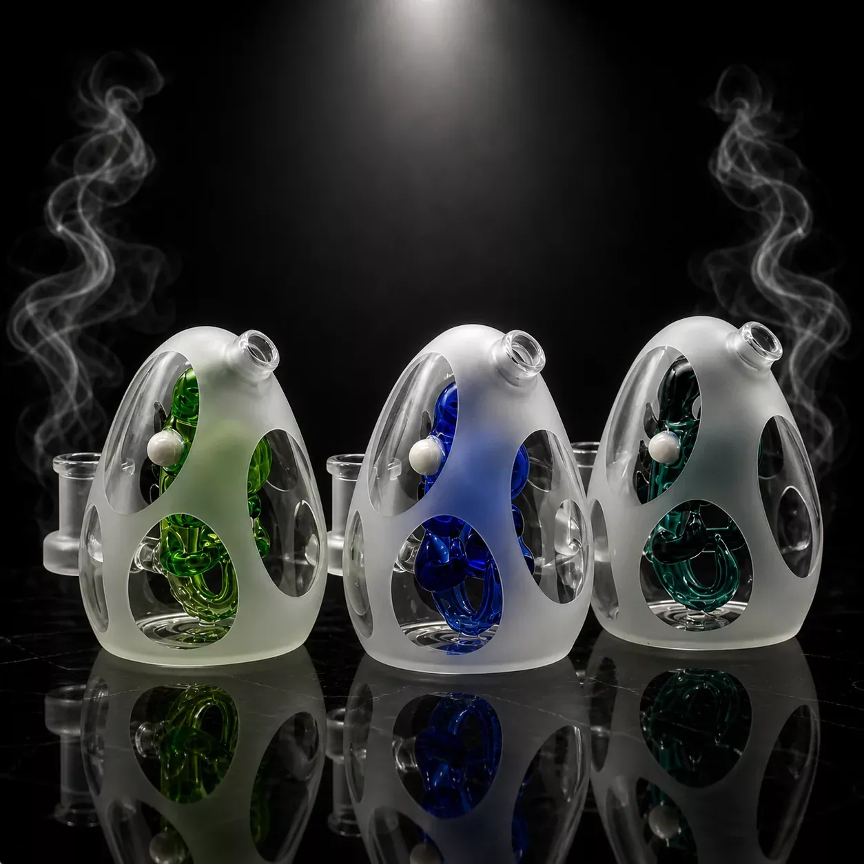 3PACK 4" Yoshi Frosted Egg Dab Rig