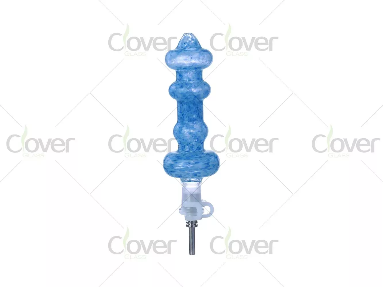 5.7 Inch Glass Nectar Collector with Textured Body and Ceramic Fitting – Mixed Colors