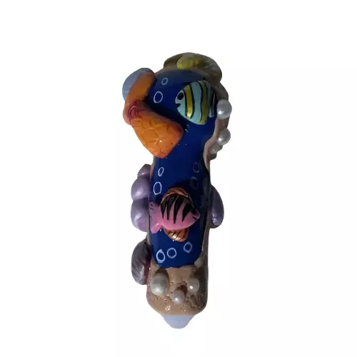 5" Glizzy Sea World Ceramic Hand Pipe