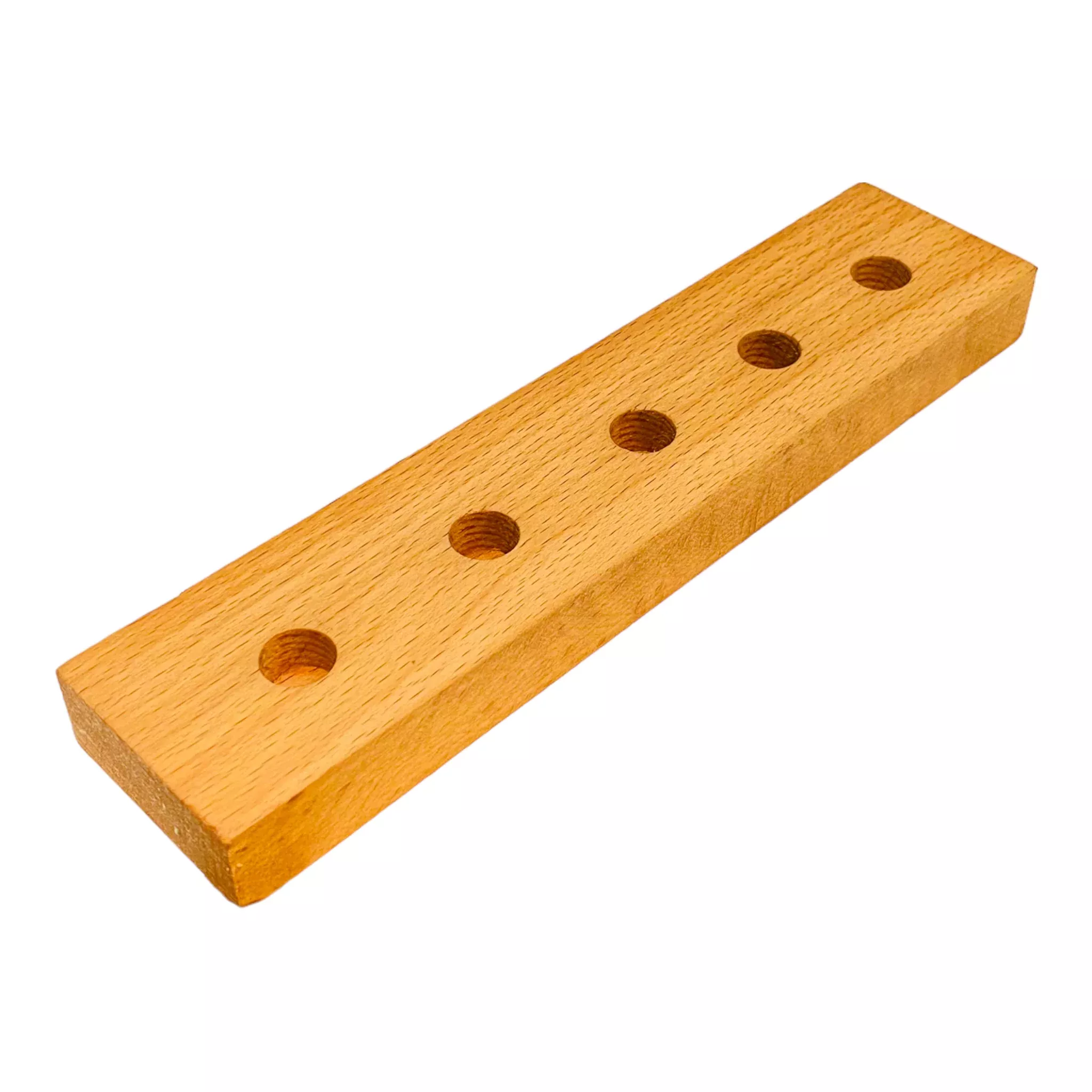 5 Hole Wood Display Stand Holder For 14mm Bong Bowl Pieces Or Quartz Bangers - Cedar