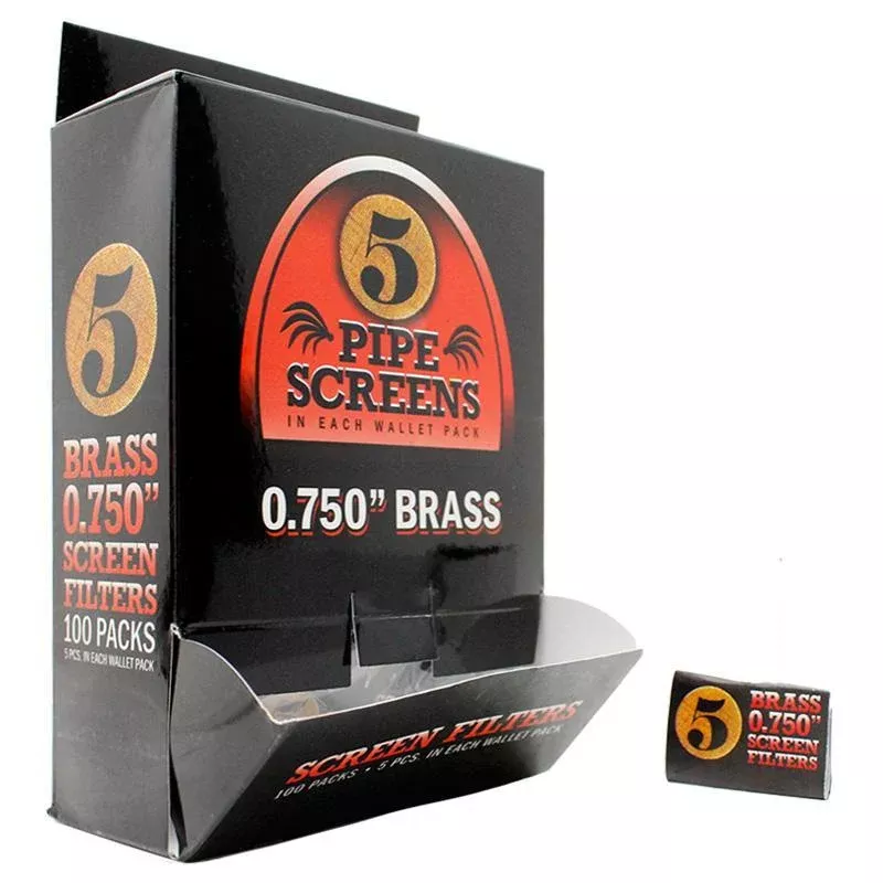 5 Pipe Premium 0.750" Pipe Screens (100-Count Wallet Pack Display)