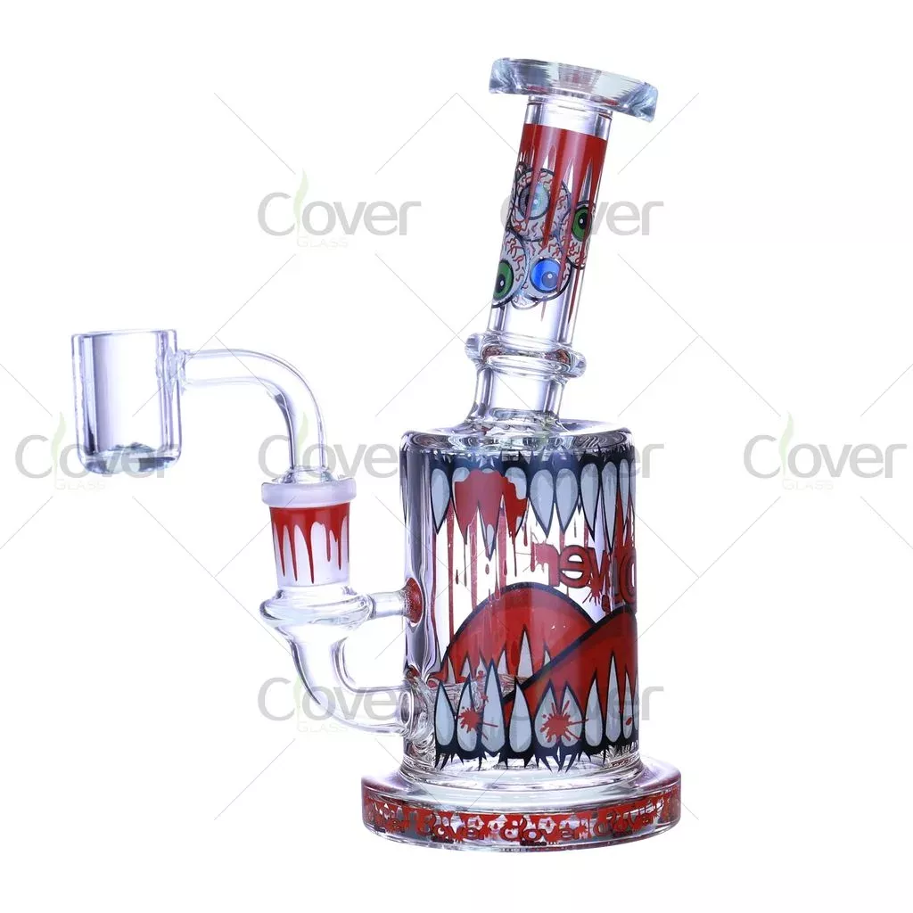 6.10 Inch Graphic Dab Rig | Bold Cartoon Pattern Glass Rig | 5mm Thickness