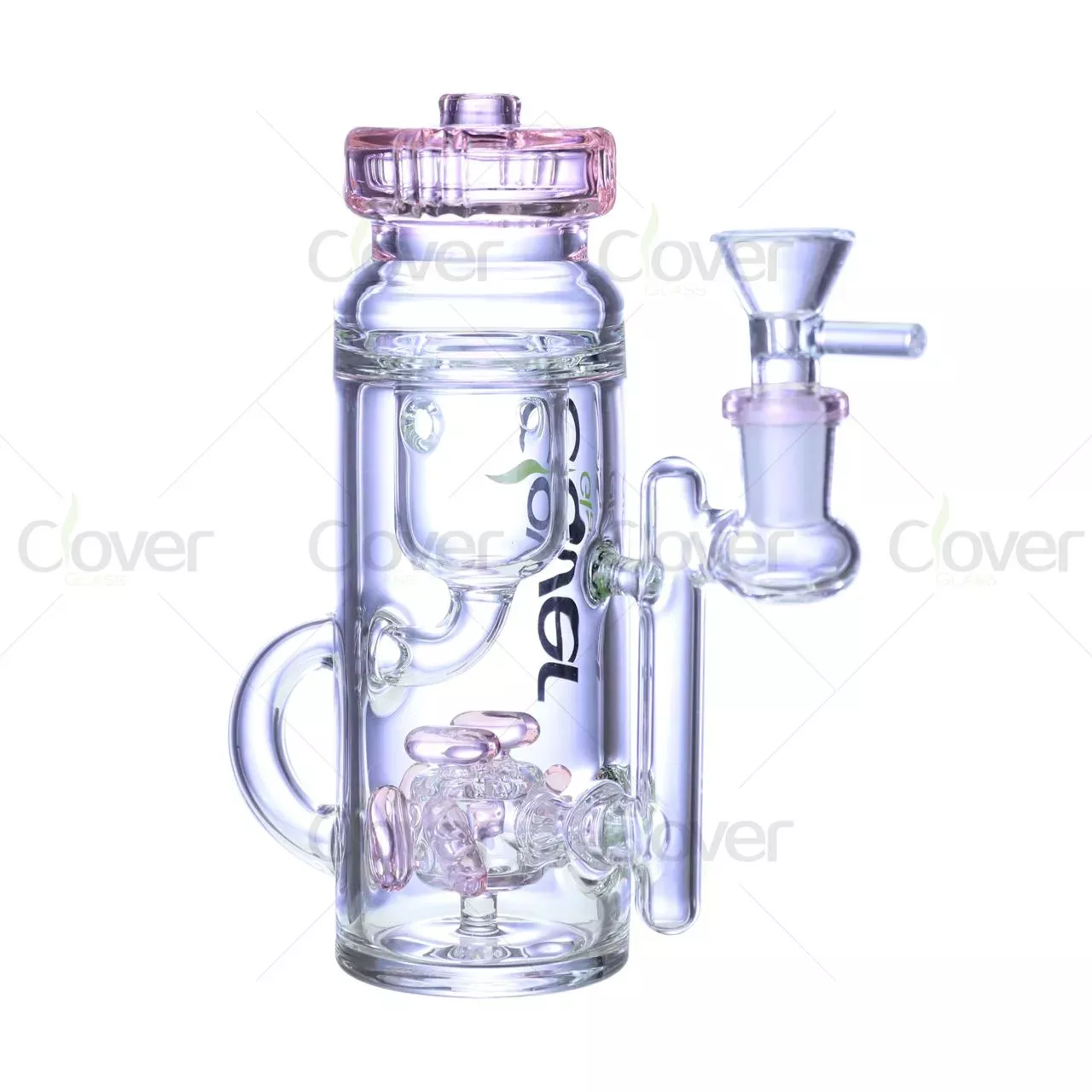 6.3″ 5mm Mini Recycler Dab Rig with Matrix Perc & Color Accents | Wholesale Water Pipe
