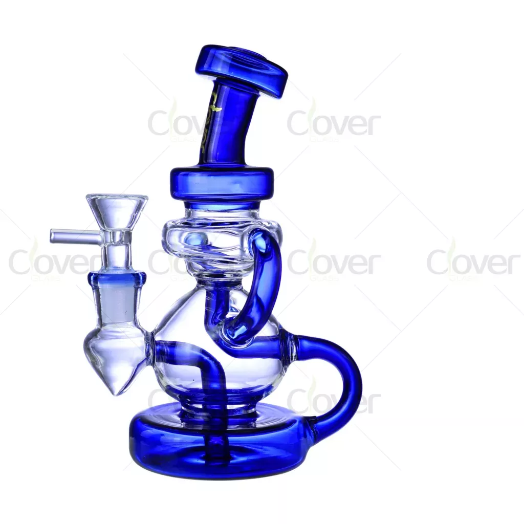 7.08″ 5mm Colored Recycler Dab Rig | Wholesale Glass Water Pipe