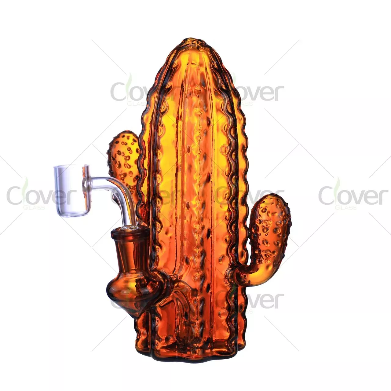 7.08″ Cactus Glass Dab Rig with Star Perc – Desert-Inspired Hand-Blown Art Piece, 5mm Thick