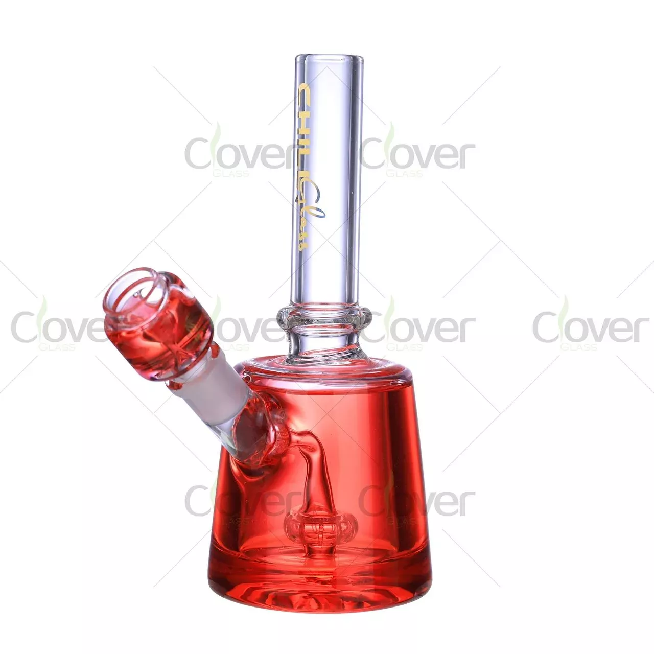 7.87″ Glycerin Coil Bong with Fixed Downstem – Freezable Colored Glass, 5mm Thick