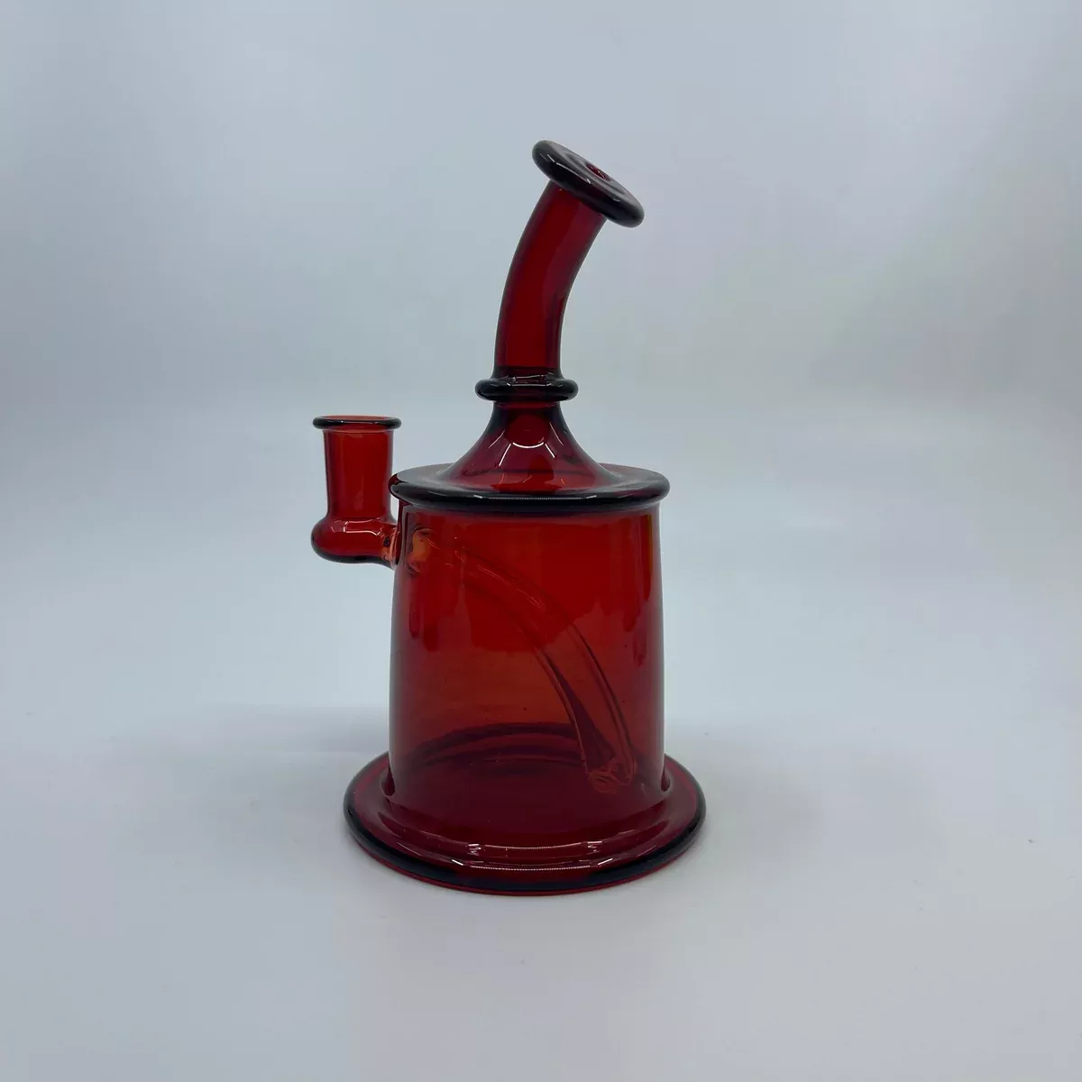 7 Ten Glass Mini Tube Bong - Pomegranate Design with 10mm Female Joint