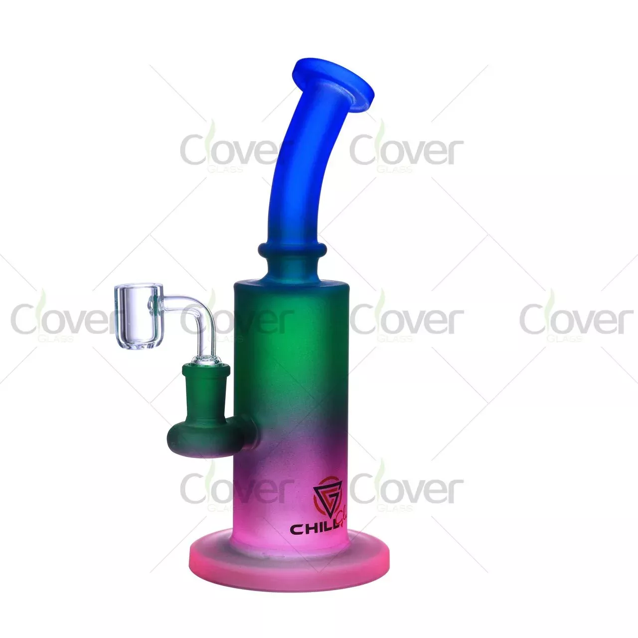 8.6″ Gradient Color Dab Rig with 14mm Joint – Frosted 5mm Thick Glass Oil Rig