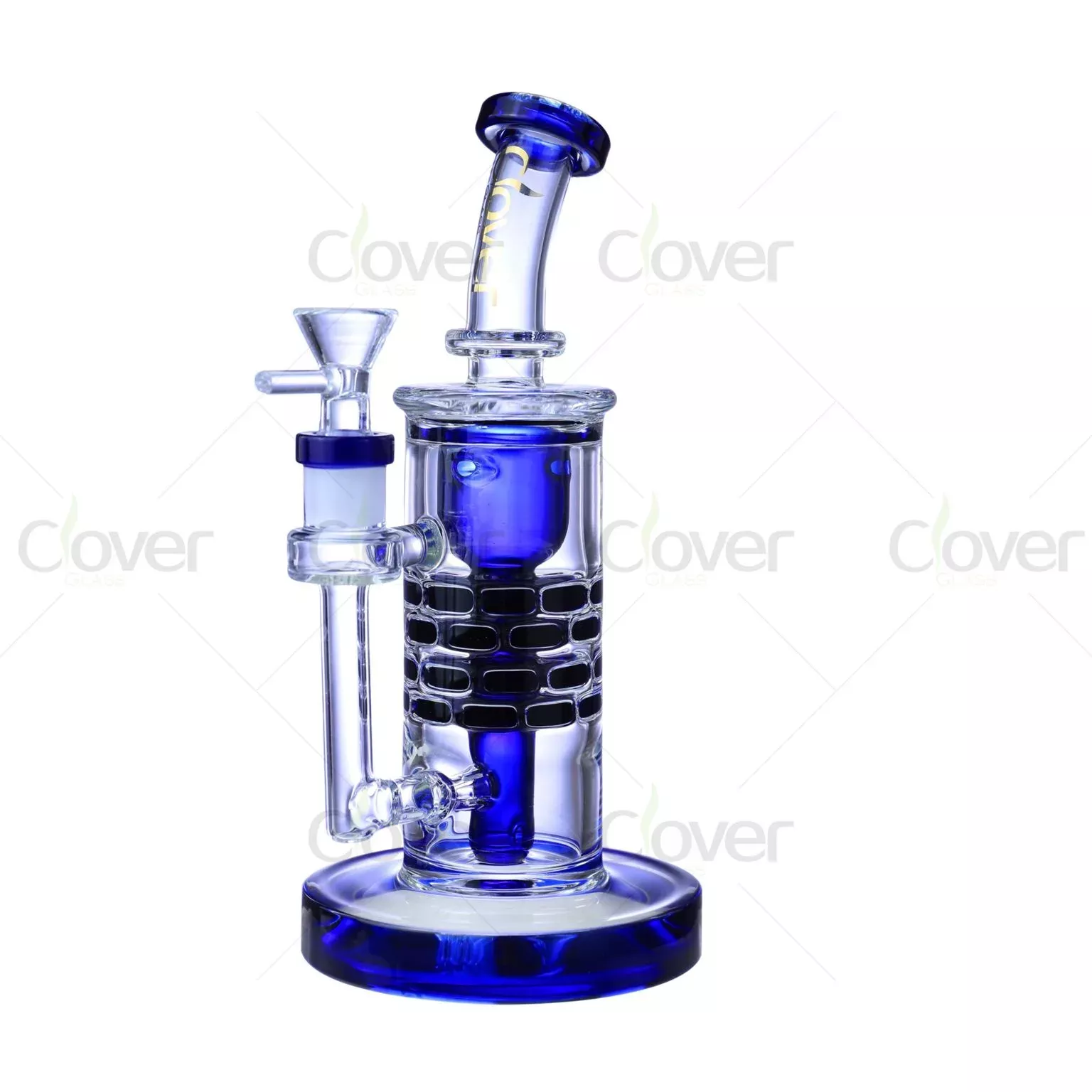 8.66″ Colored Honeycomb Perc Glass Water Pipe | Wholesale Dab Rig Bong