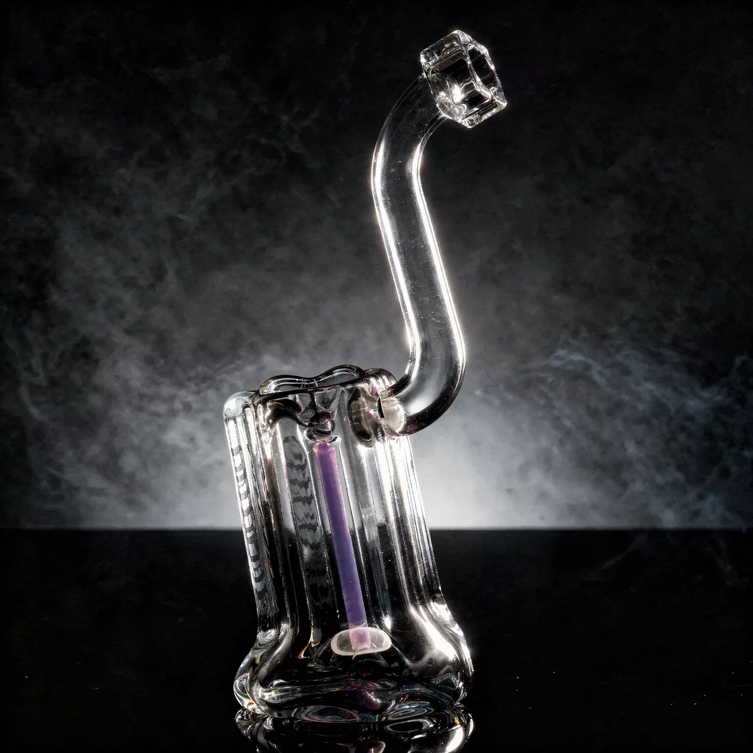 8" Encore Collection 50mm Scalloped Standing Bubbler w/ Color Stem
