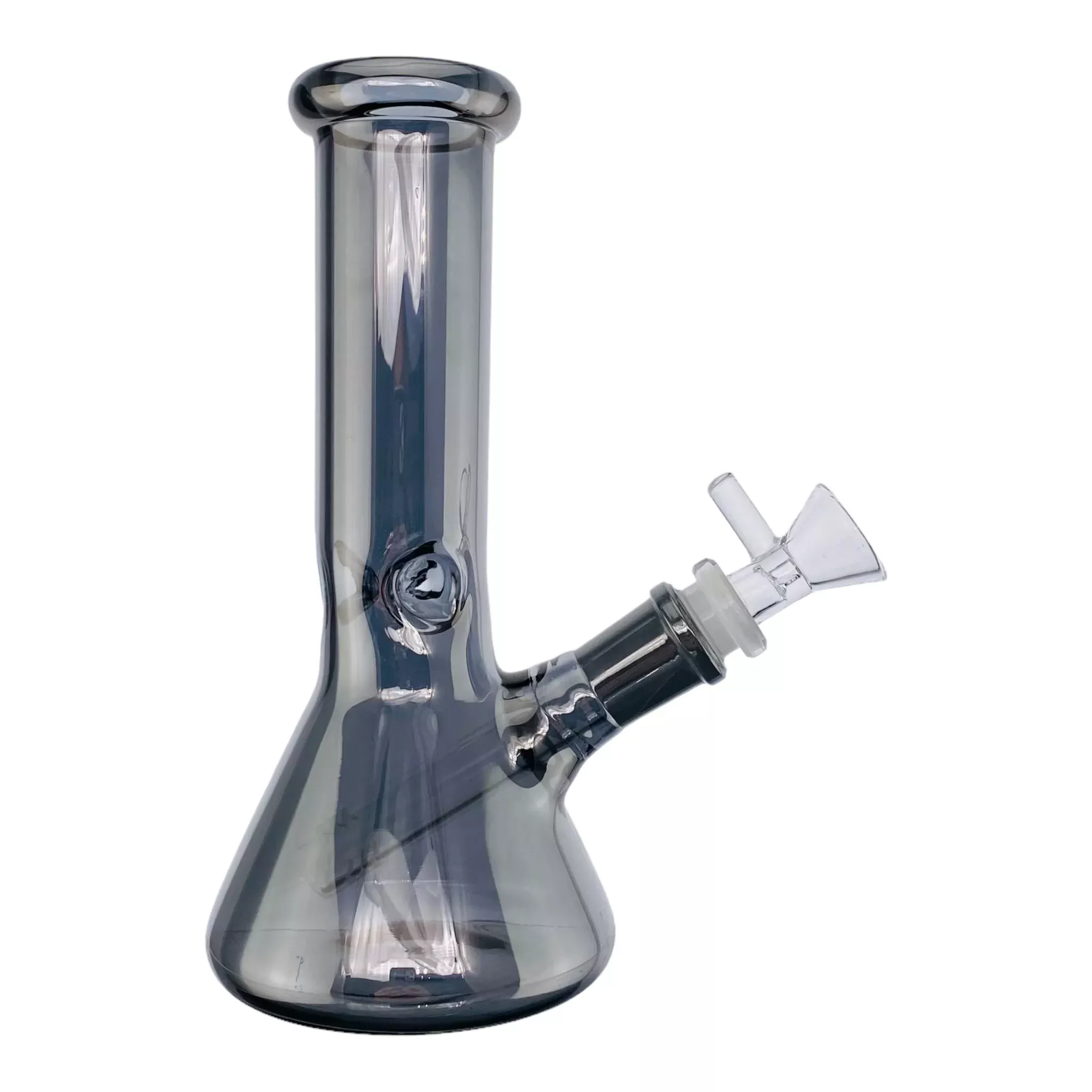 8 Inch Shadow Black Metallic Beaker Bong