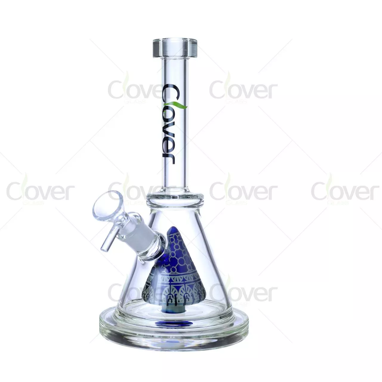 9.05″ Beaker Glass Bong with Cone Percolator | 5mm Thick Scientific Glass Bong Wholesale Water Pipe