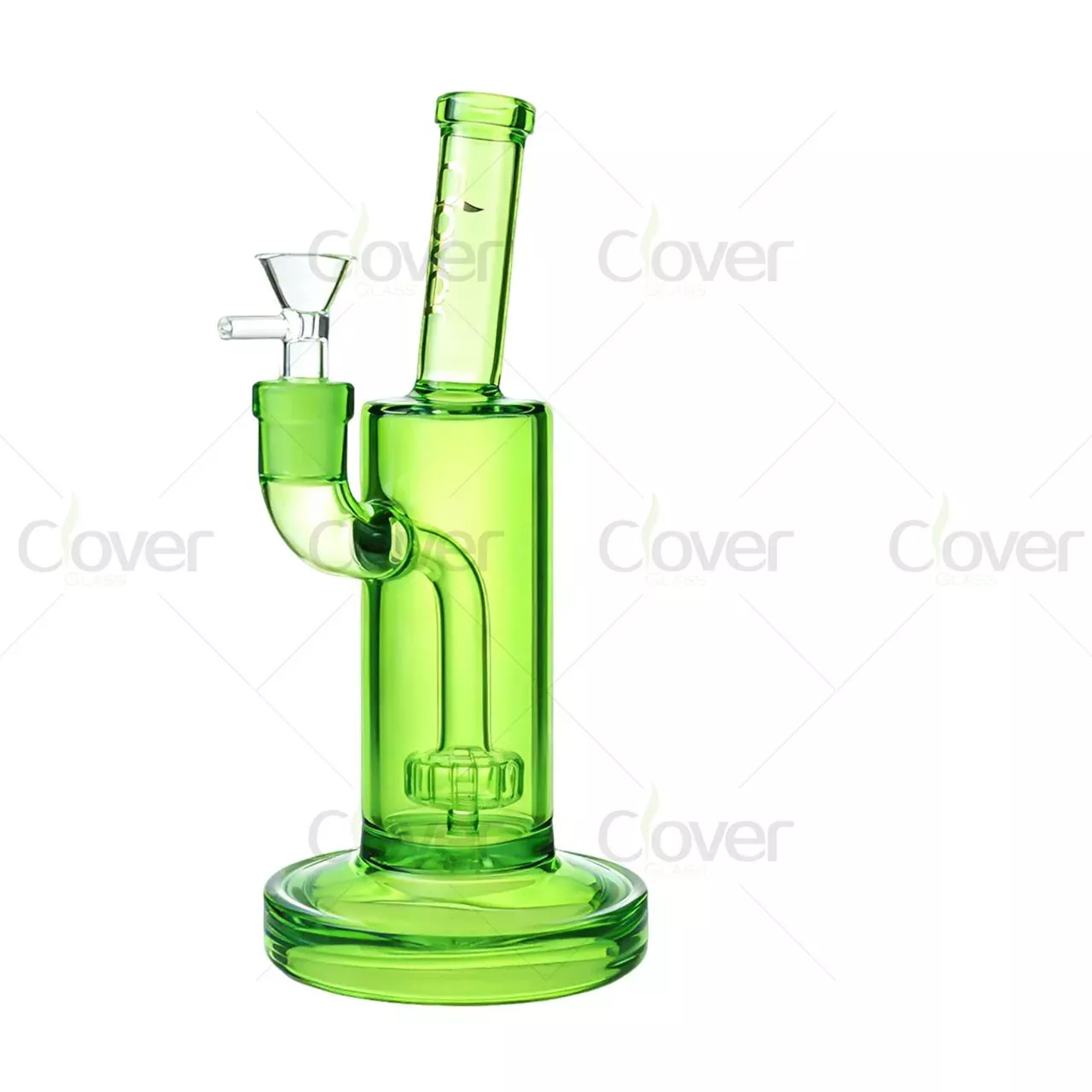 9.05″ Scientific Glass Bong with Inline Perc Diffuser | 5mm Thick Colored Straight Tube Percolator Bong Wholesale