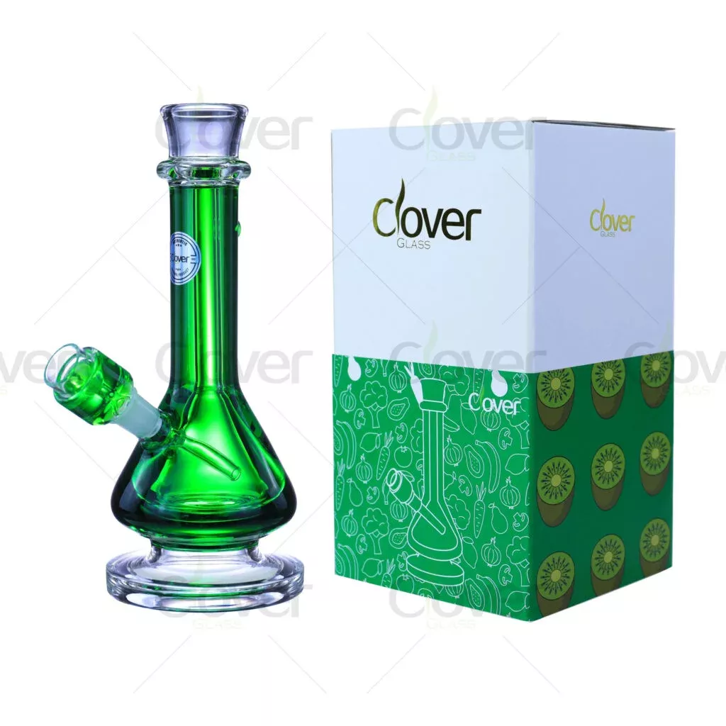 9.06-Inch Glycerin-Infused Glass Beaker Bong | 14mm Female Joint & 5mm Thick Glass