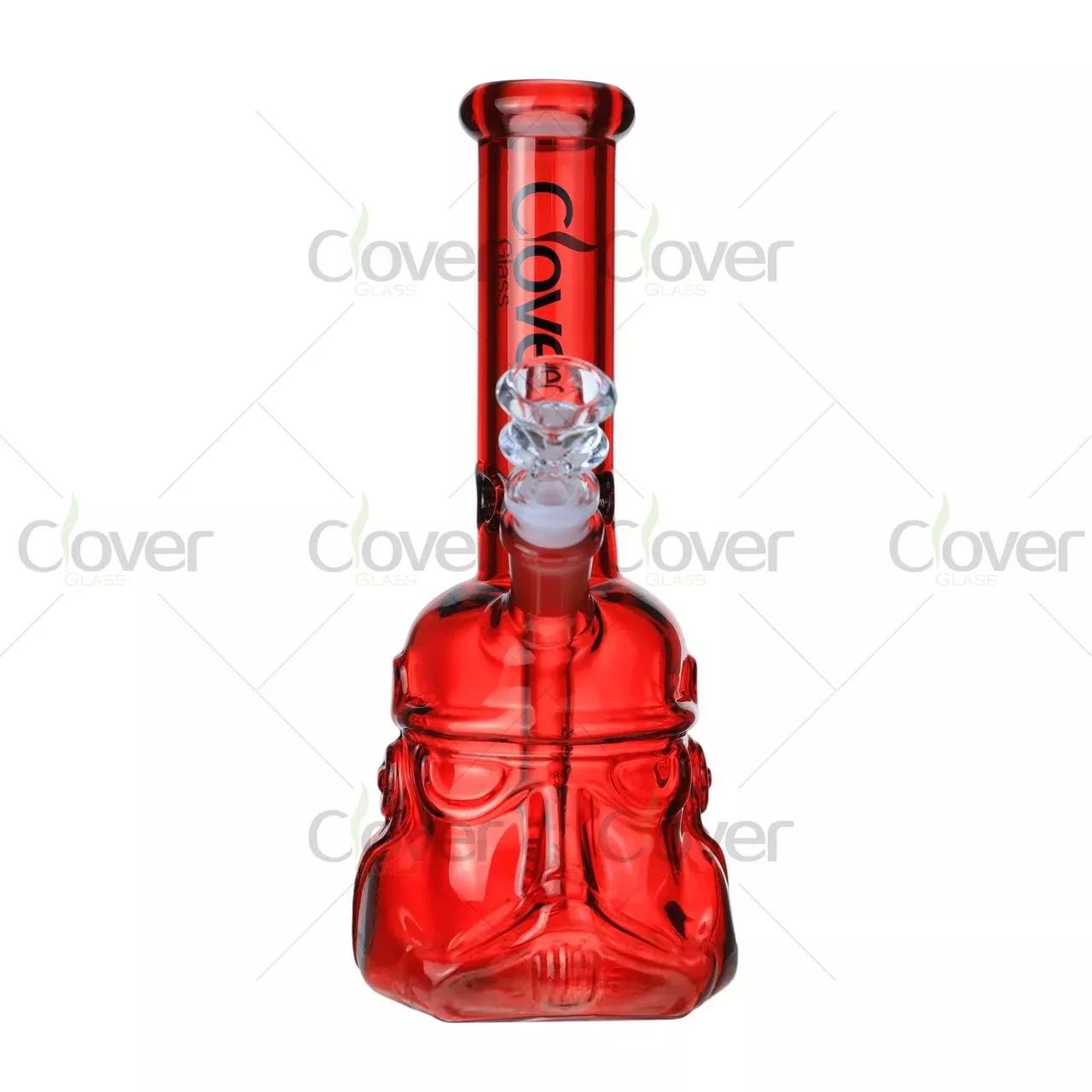9.2″ Helmet Head Glass Water Pipe – Sci-Fi Theme with Straight Tube Design | 5mm Thick Glass