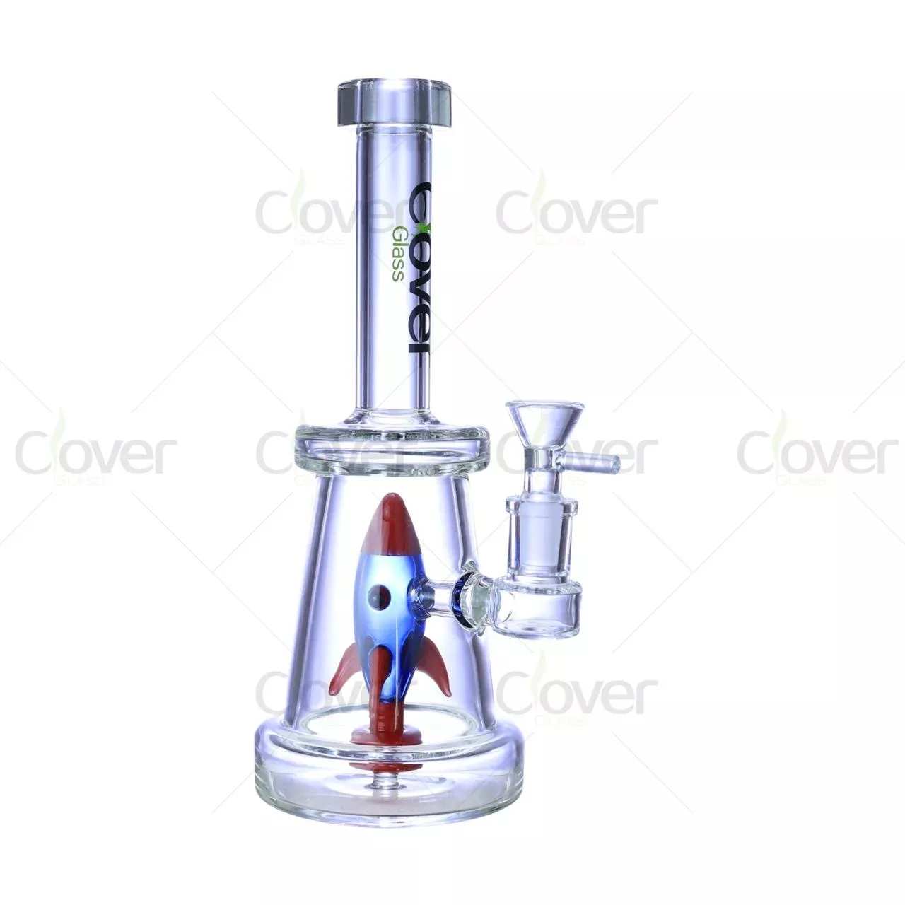 9.45″ 5mm Rocket Ship Glass Beaker Bong | Space Themed Water Pipe